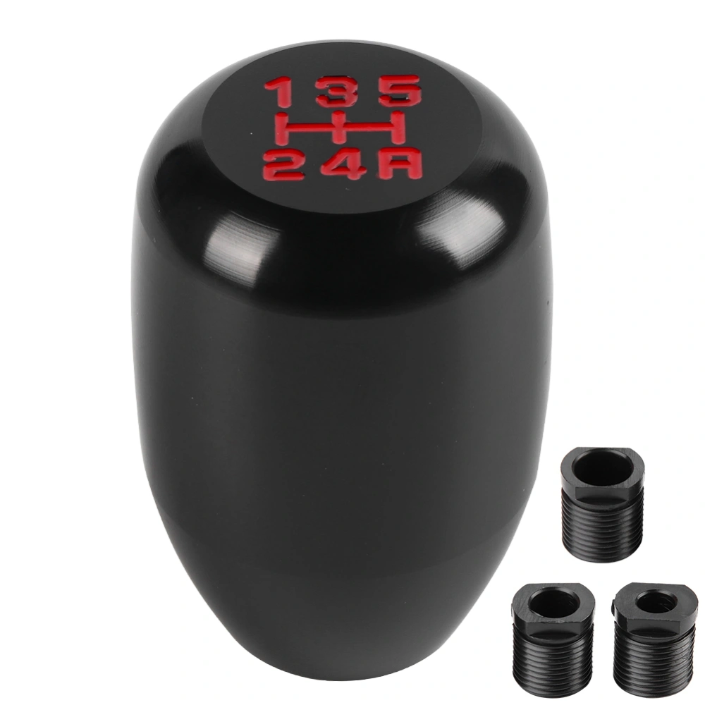 BuyWeek Car 5 Speed Manual Gear Shift Knob Shifter Lever Stick with 3 Adapters 8/10/12mm (Black)