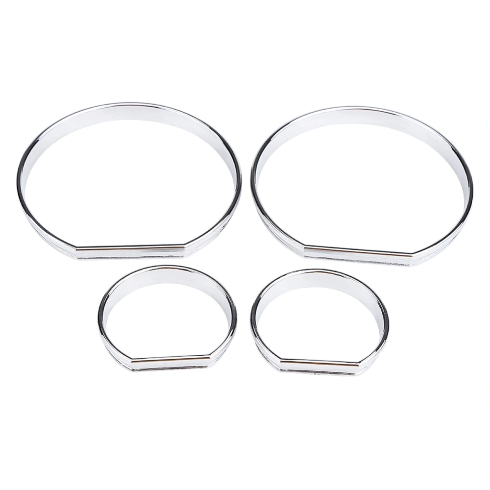 4pcs Car Front Dashboard Speedometer Gauge Decoration Frame Dial Rings Trim for BMW E46