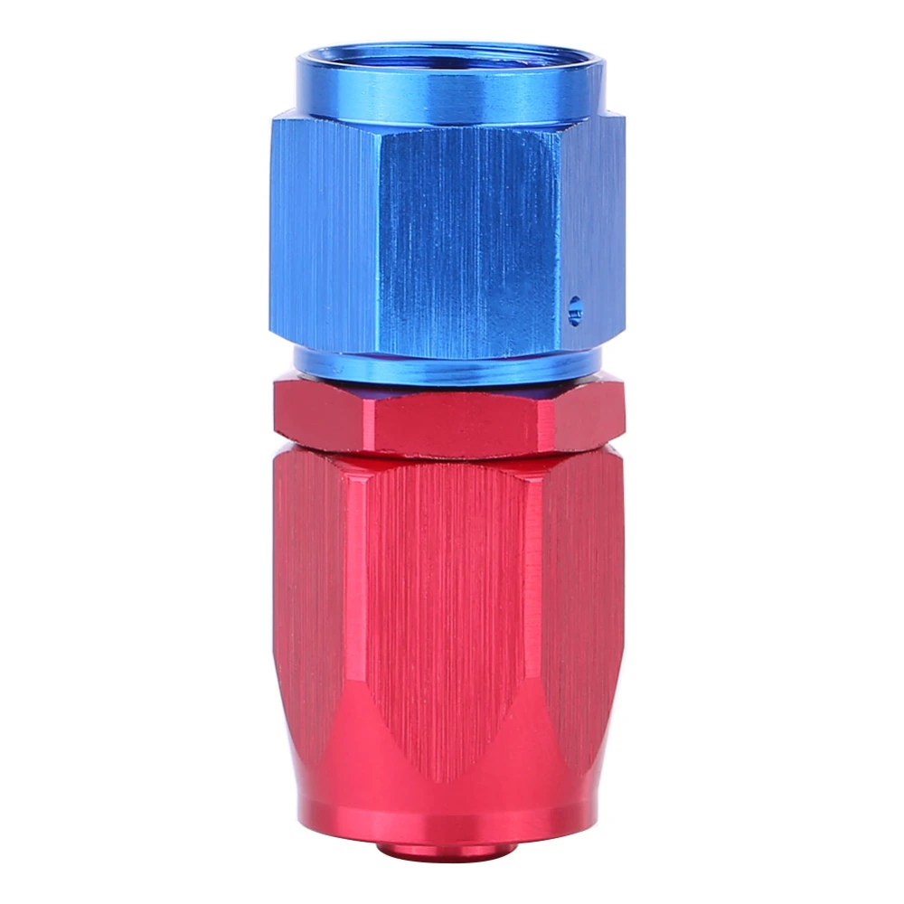 AN8 Fuel Line Hose End Swivel Fitting Oil Cooler Adapter Blue and Red Color Anodized 0°