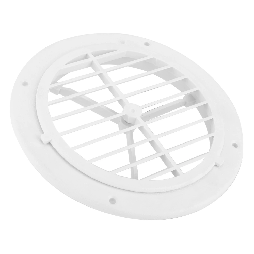 Marine HVAC 164mm/6.5in Air Vent Cover Adjustable Wind Direction Round White for Yachts Boats RVs Bathrooms