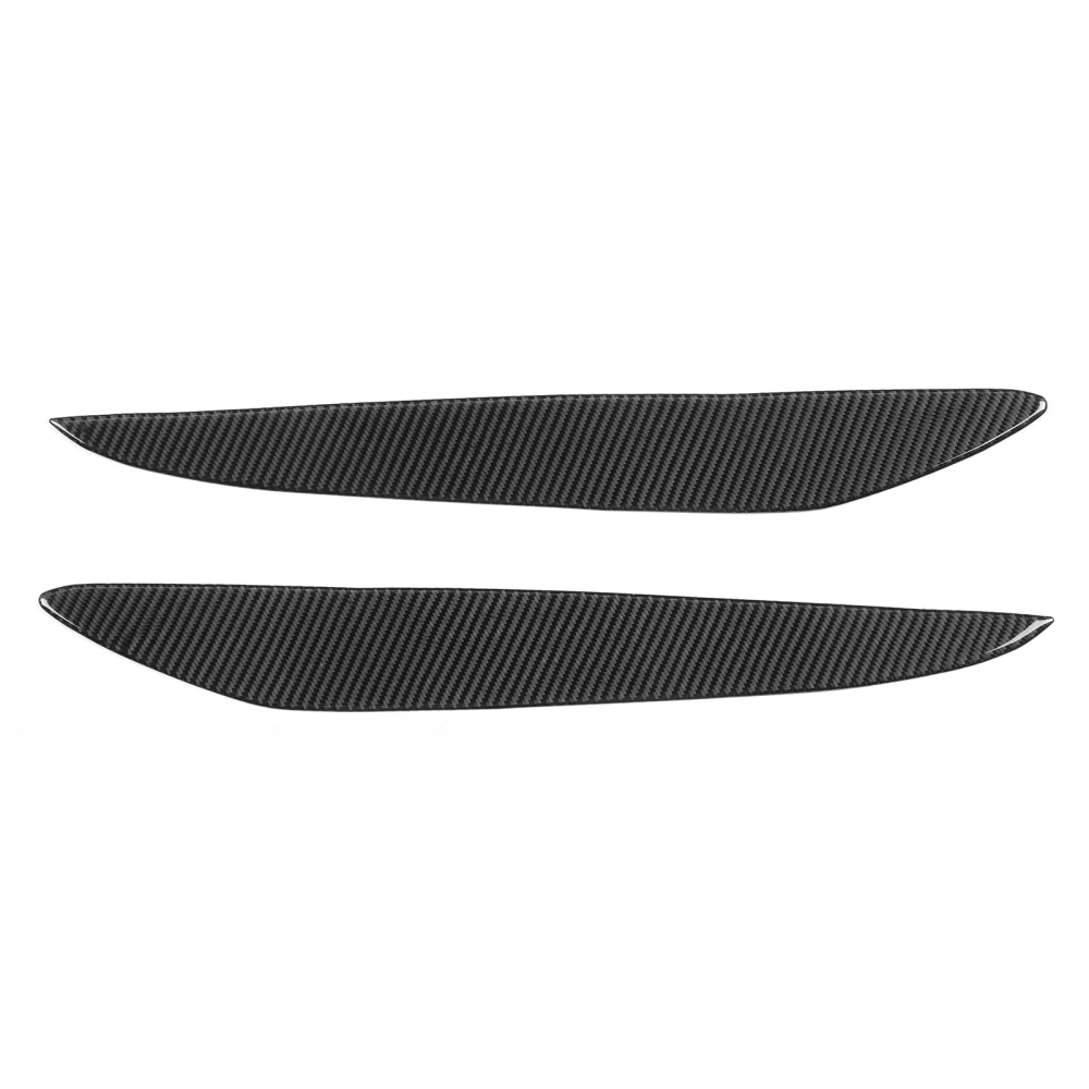 2pcs Carbon Fiber Headlight Eyebrow Eyelid Cover Wear Resistant Fit for Mazda 3 2010‑2013