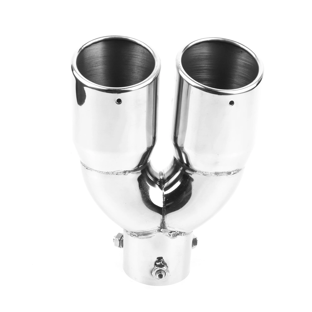 Car Dual Exhaust Tail Pipes 201 Stainless Steel Muffler Tips 63‑76‑220