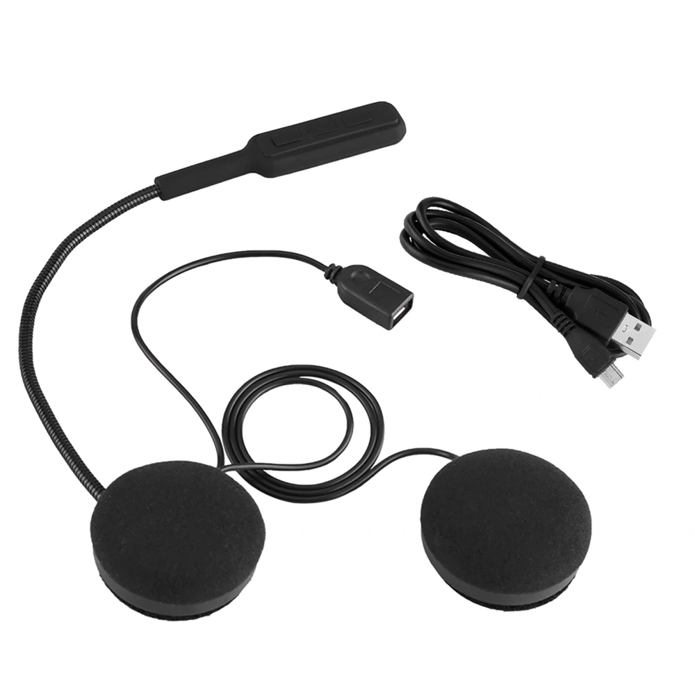 Motorcycle Helmet Bluetooth Headset Handsfree Headphone Call Earphone Microphone