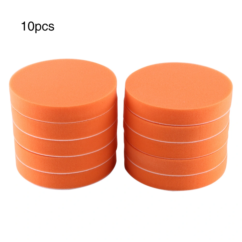 10Pcs 6"(150mm) Sponge Polishing Buffing Waxing Pad Kit Tool For Car Polisher Buffer Orange