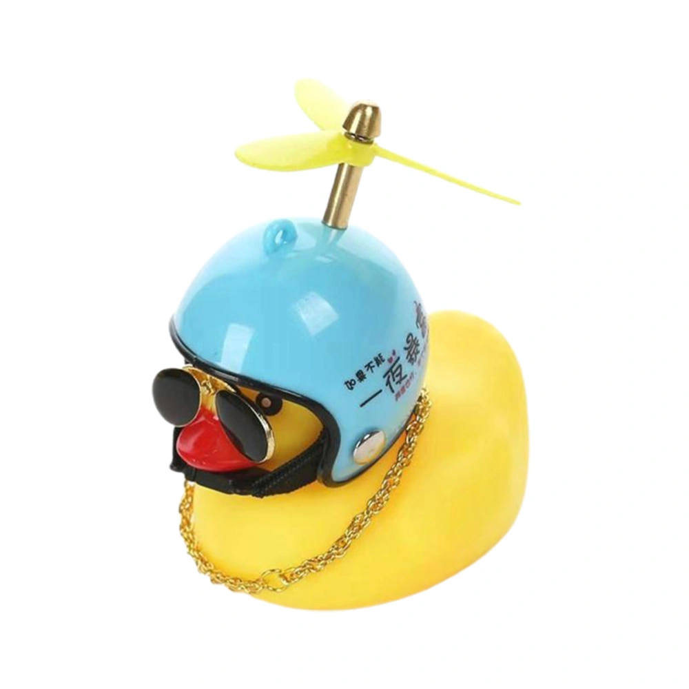 Duck Toy Car Ornament Yellow Duck Car Dashboard Decorations with Propeller Helmet for Adults Children