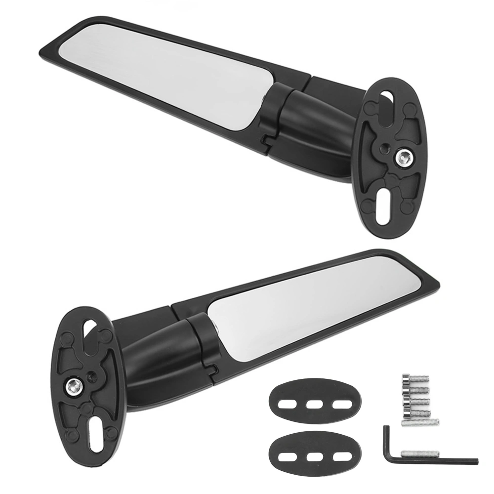 Motorcycle Rear View Mirror Aluminium 360 Degree Rotation Side Wind Adjustable Wing Mirror for R15