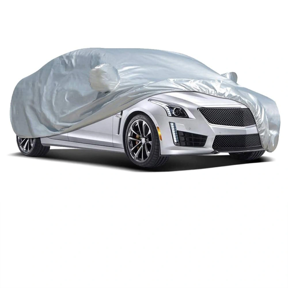 Car Cover Dustproof Waterproof All Weather Weatherproof UV Sun Protection Foldable Silver Universal for Sedans M