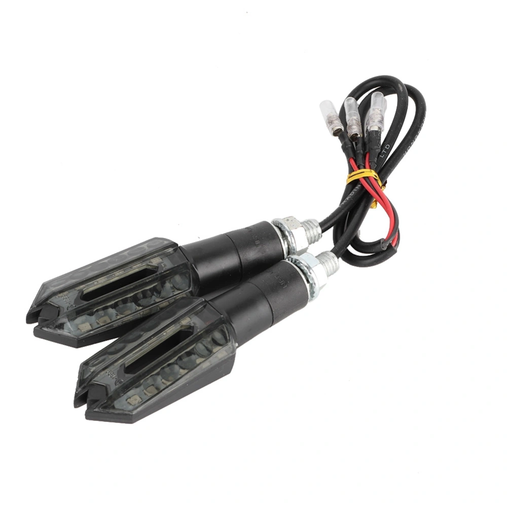 1 Pair Universal LED 12V Motorcycle Turn Signal Lamps Yellow Light Modified Accessories