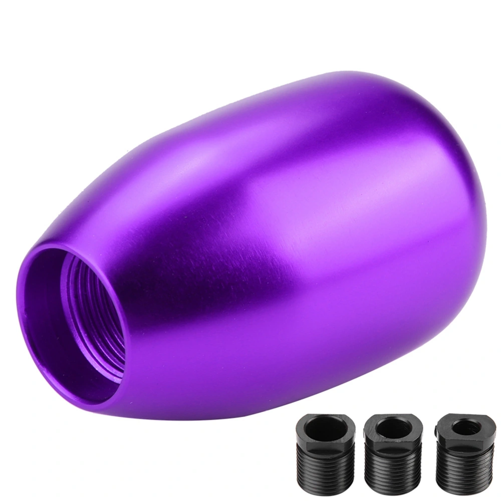 Car 5 Speed Manual Gear Shift Knob Shifter Lever Stick with 3 Adapters 8/10/12mm (Purple)