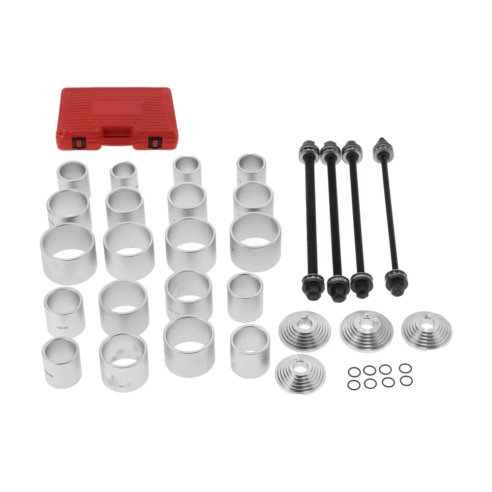 28pcs Pull Press Sleeve Kit Remove Bushes Bushing Bearings Seals Carbon Steel Professional