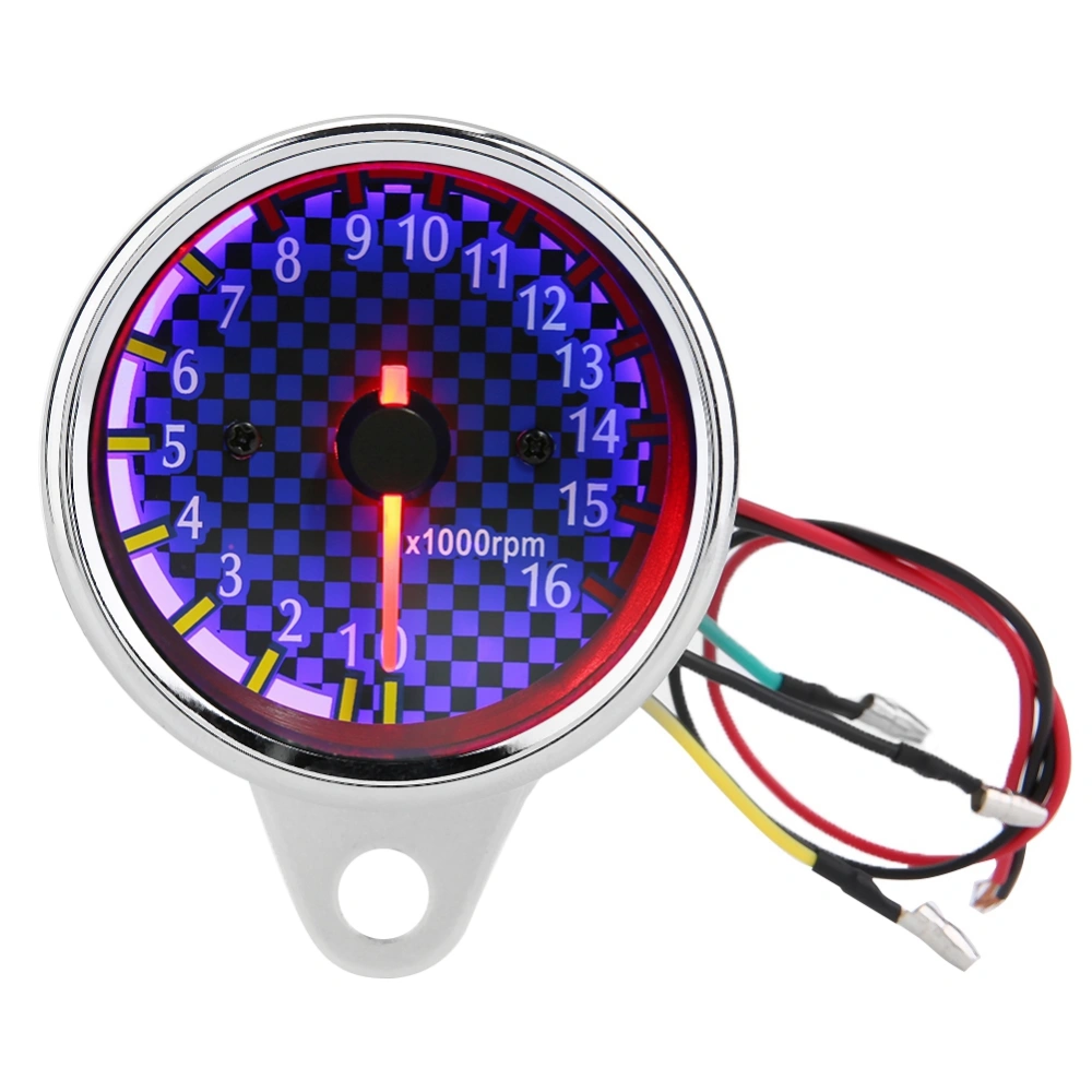 DC 12V Universal Motorcycle LED Display Tachometer Electronic Tach Meter Gauge 16000rpm