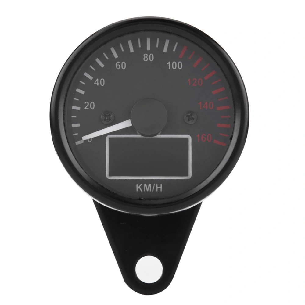 Universal 0~160KM/H Motorcycle Digital LED LCD Speedometer Tachometer Speed Gauge Retro Black