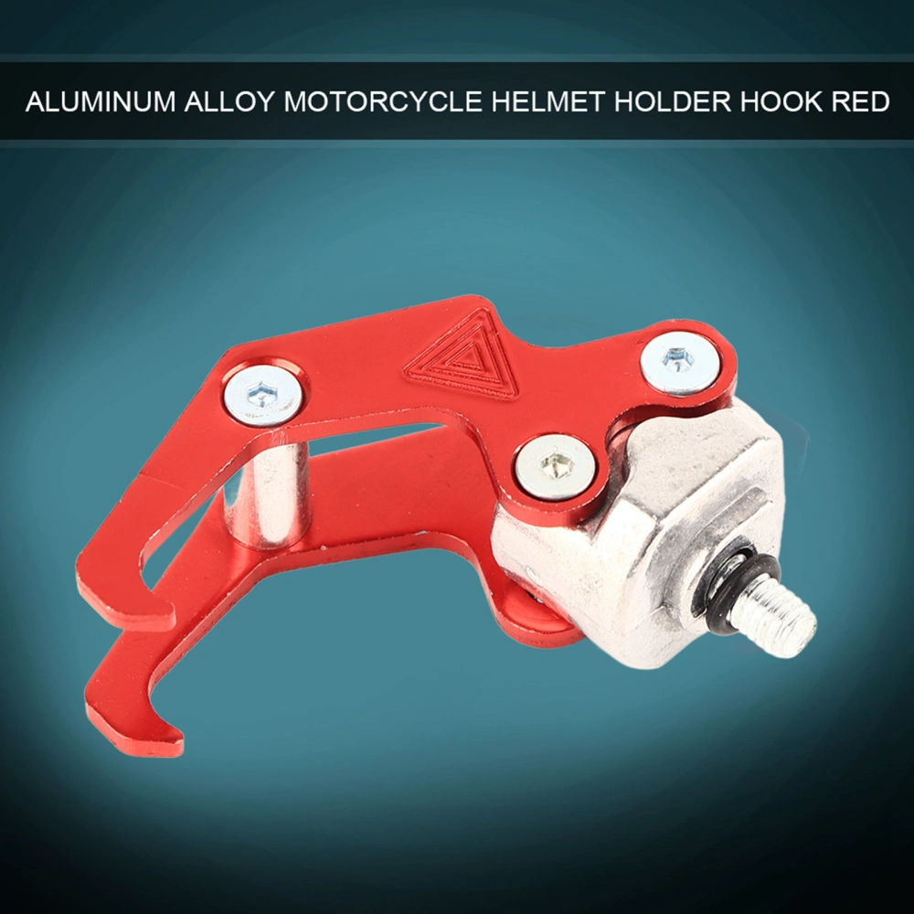 Aluminum Alloy Motorbike Motorcycle Helmet Bag Carry Holder Hanger Claw Shape Hook Red