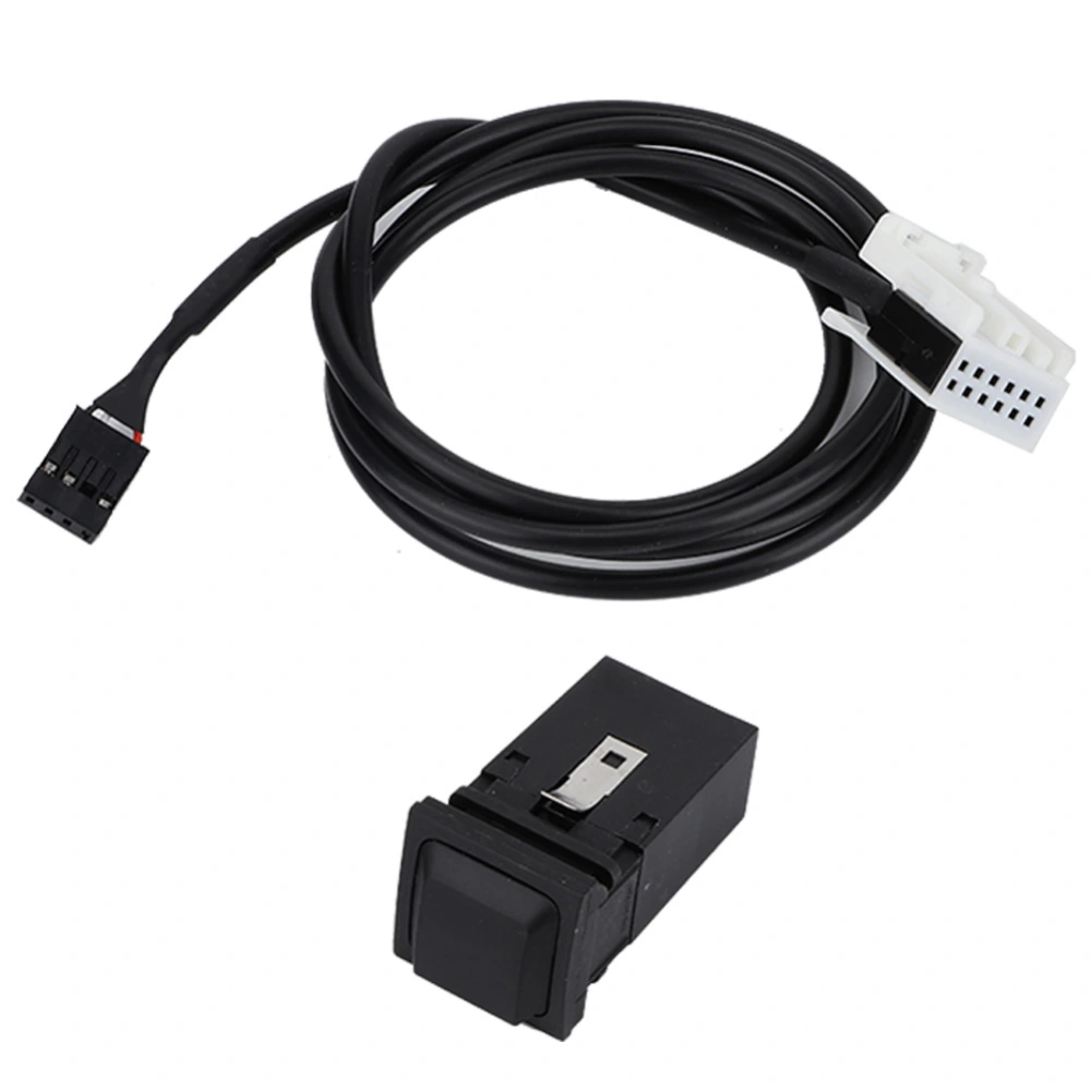 In Switch Plug with Extension Cable Black Accessory Replacement for MK6 MK5 Sagitar