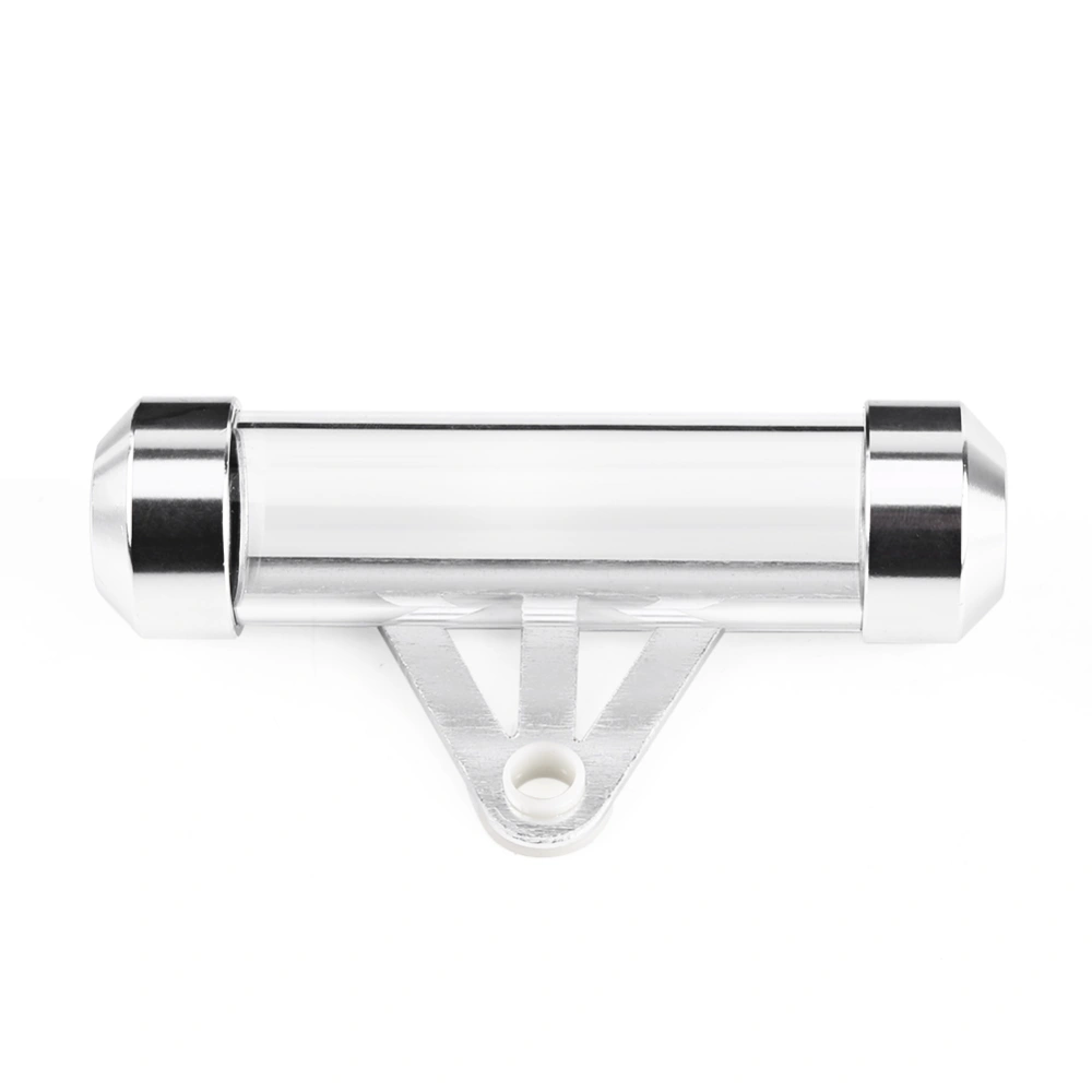 Universal Motorcycle Motorbike Secure Tax Disc Tube Cylindrical Holder Frame Waterproof Silver