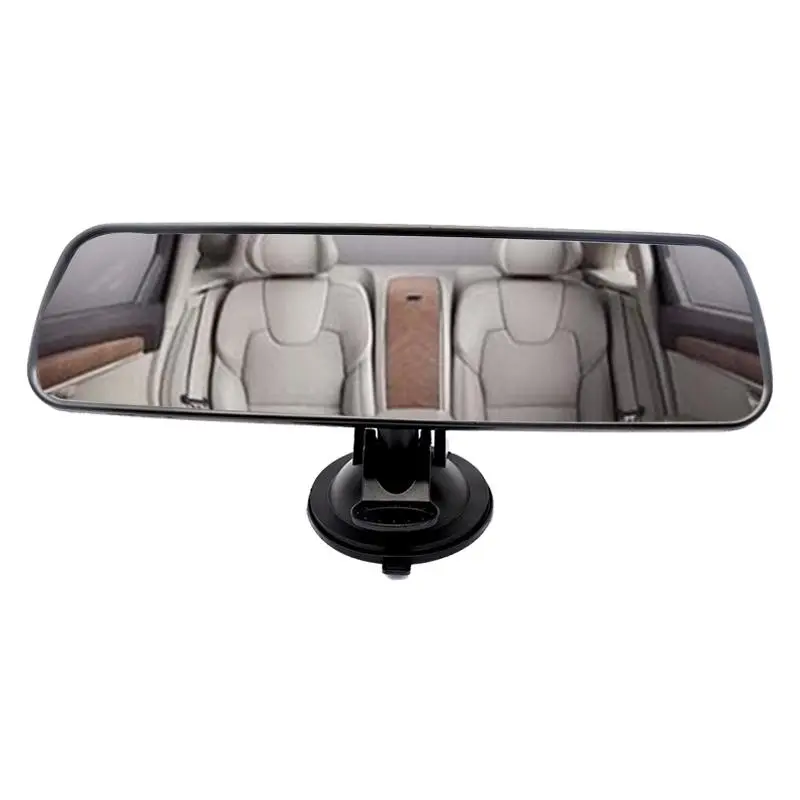 Universal Black Car Truck Mirror Interior Rear View Mirror with Suction Cup Rearview Mirror