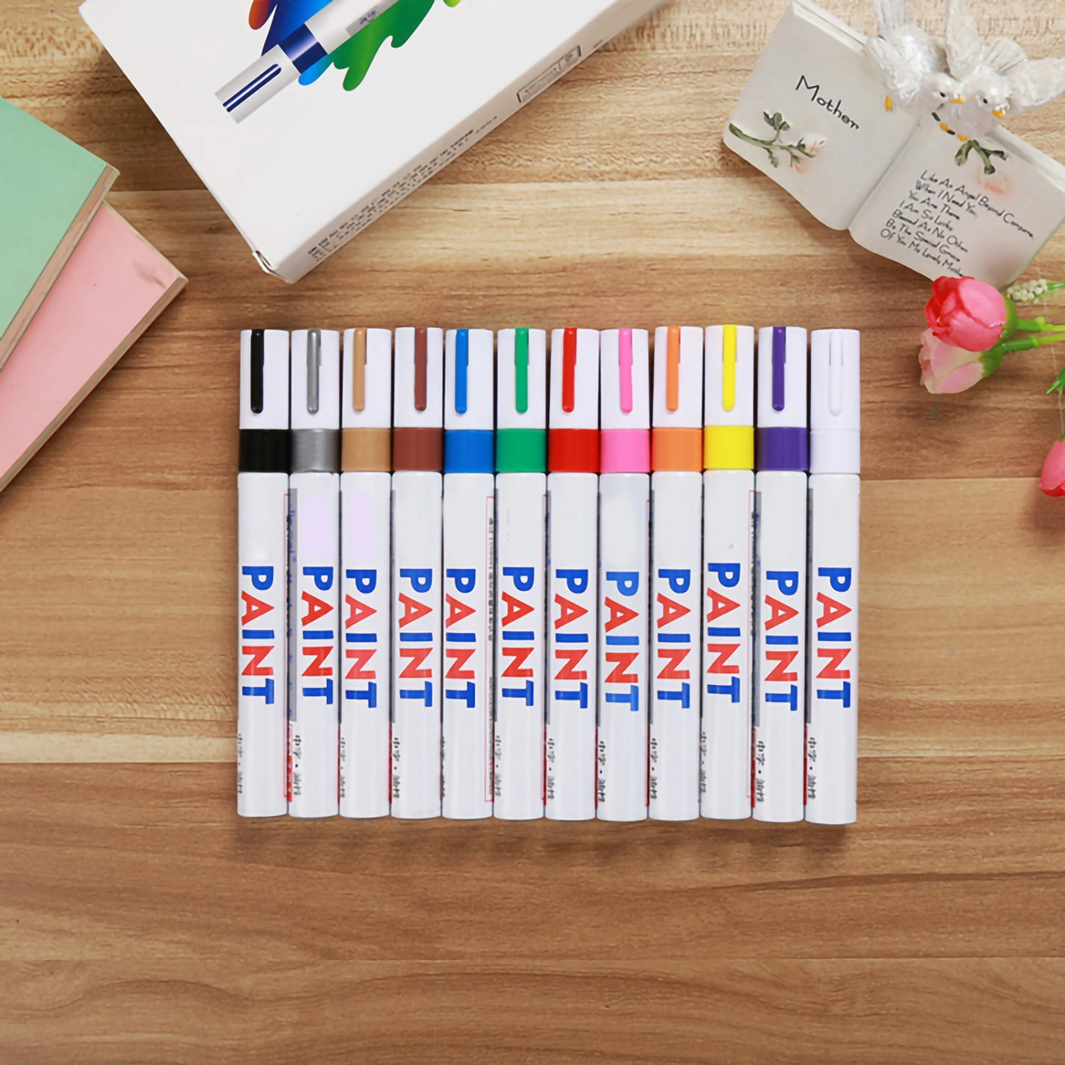 Car Paint Marker Pen Quick Dry Anti Fade Waterproof DIY Tool for Metal Glass Wood Plastic PaperSilver