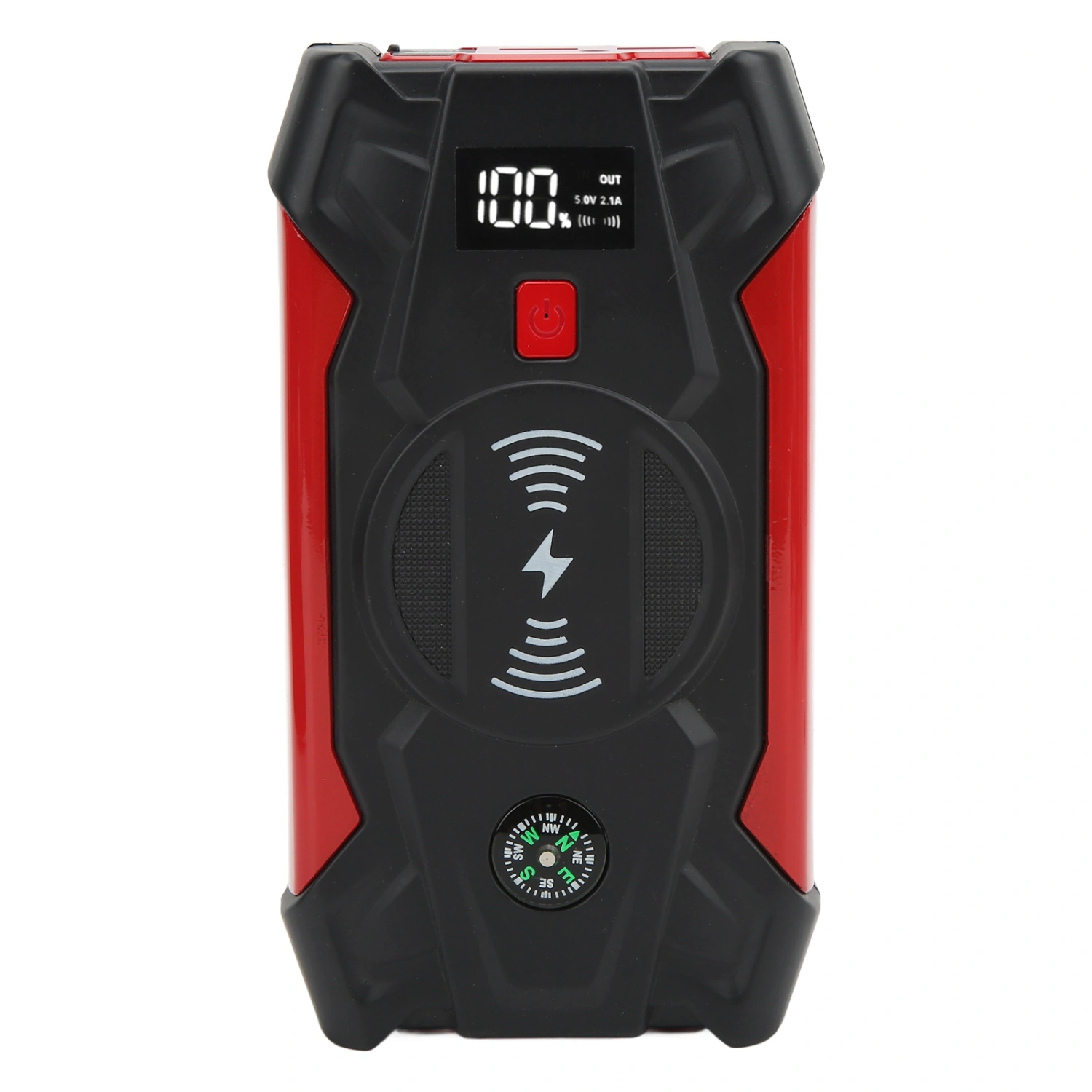 BuyWeek 39800mAh Jump Starter 1200A LED Display Wireless Charger Power Bank for 12V Car Motorcycle (100‑240V)EU Plug