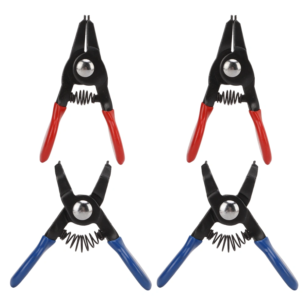 4pcs Mini Snap Ring Plier Set Universal Metal Spring Loaded Durable for Internal External Circlip