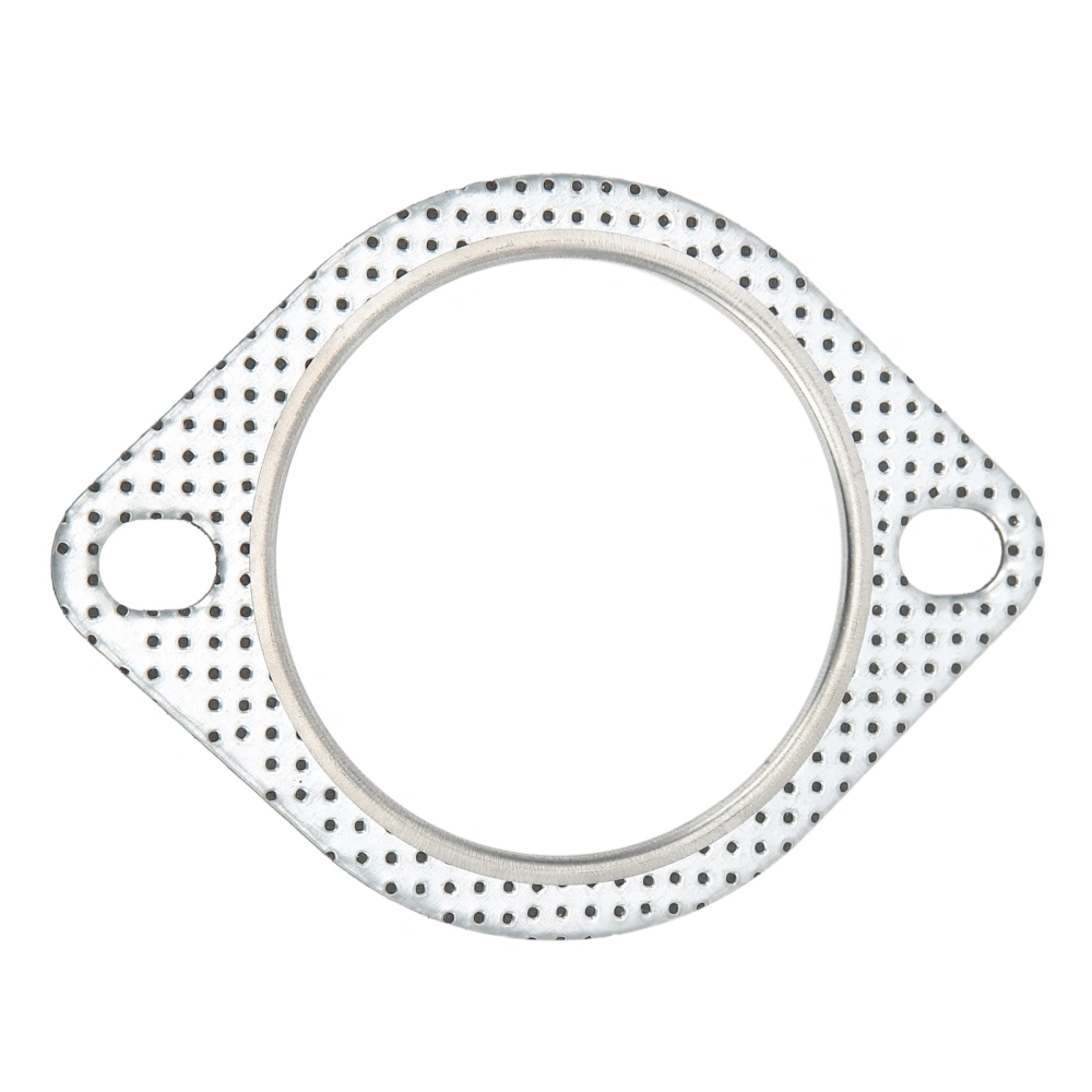 BuyWeek 2 Hole Exhaust Pipe Flange Gasket Perforated Steel Universal for 3in/76mm Turbo Vehicle