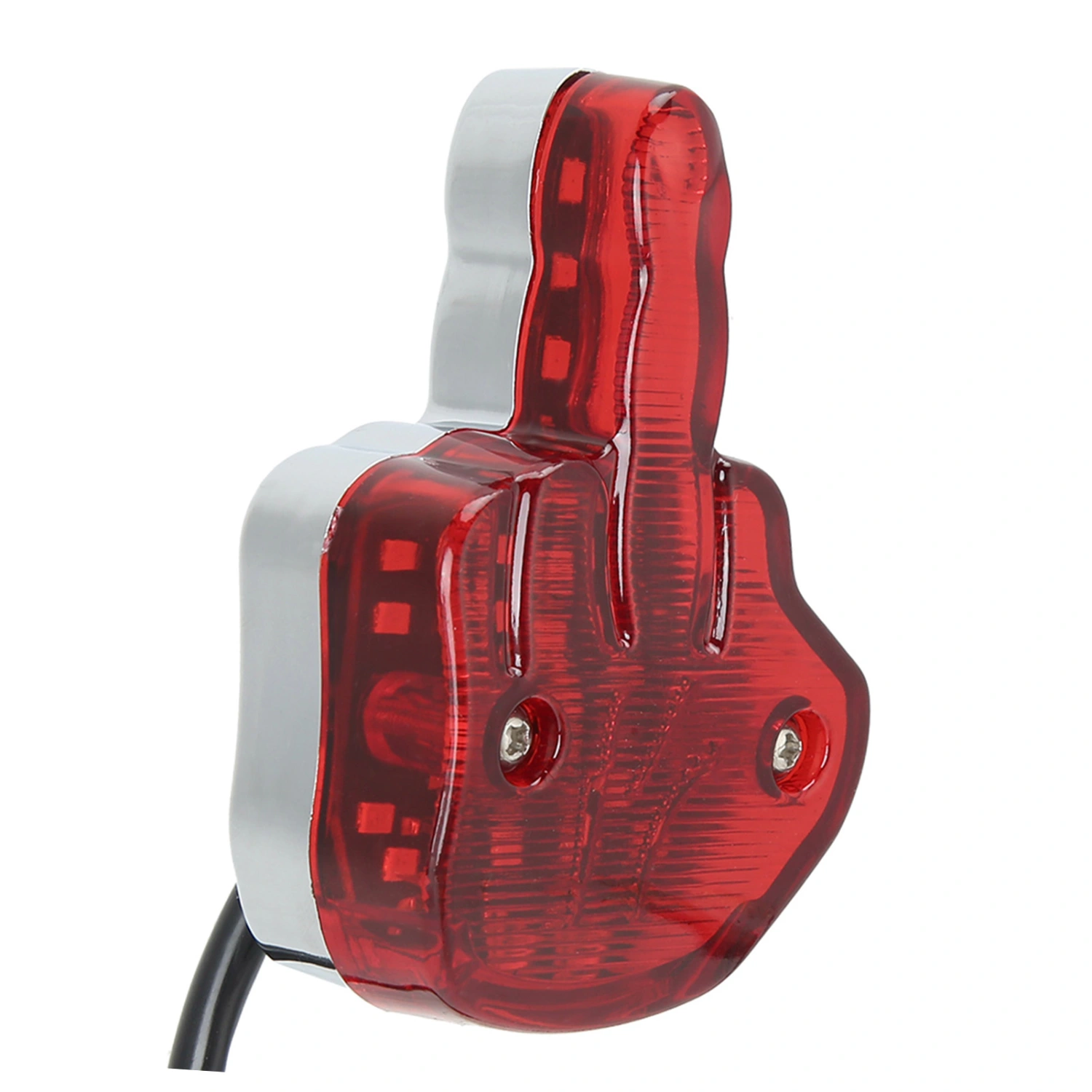 12V LED Motorcycle Taillight Rear Brake Lamp Unique Middle Finger Styling Fits for Yamaha