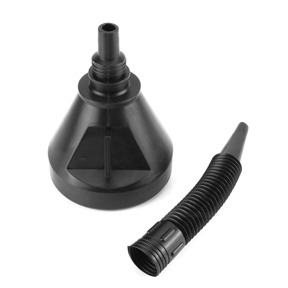 Car Fuel Funnel Can Spout For Oil Fuel Petrol Diesel Gasoline 2016 2 in 1 Black Plastic Funnel