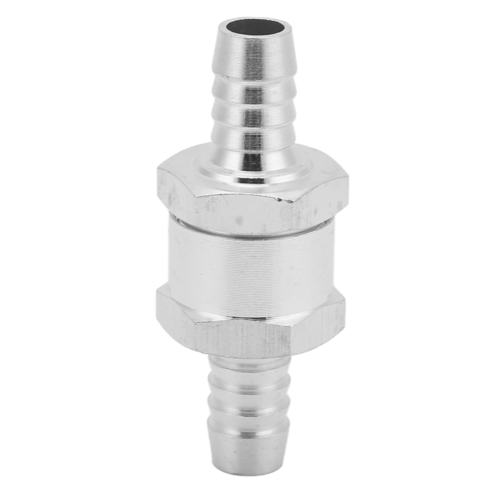 BuyWeek Non Return One Way Check Valve Aluminum Alloy Universal for Fuel Gasoline Oil Petrol Diesel Water10mm/0.39in