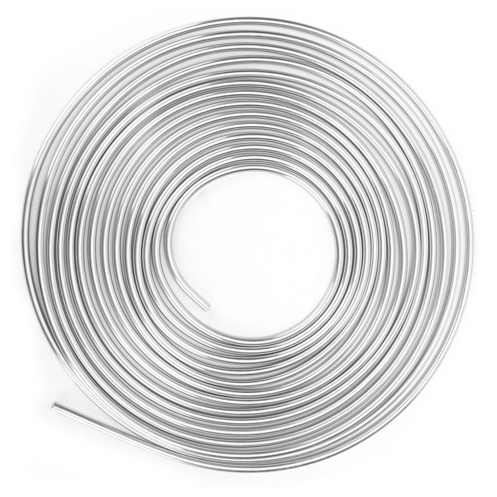 25ft Brake Line Tubing Copper Nickel Plated 3/16in OD Coil Roll for Hydraulic Braking Fuel System(Silver )