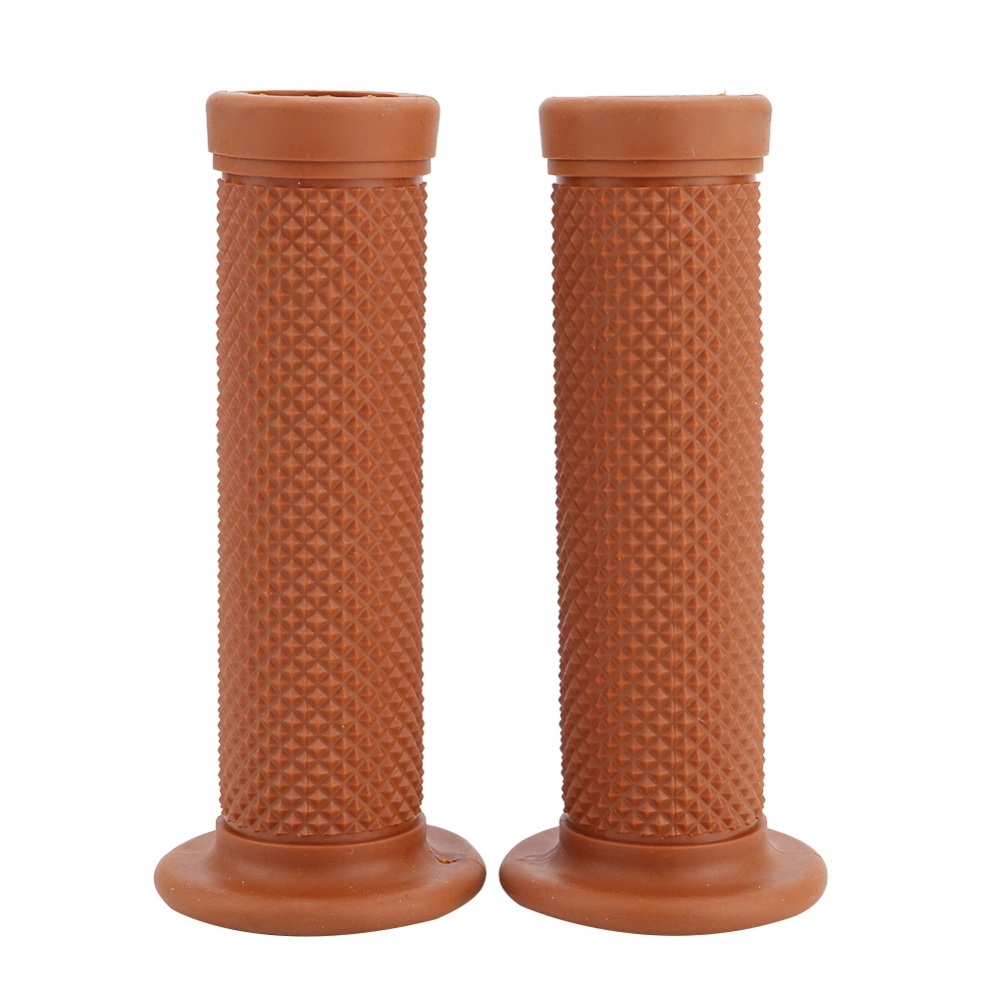 BuyWeek 2Pcs 22mm Universal Vintage Motorcycle Handlebar Grips Star Decor Handle Bar Ends(Yellow Brown)