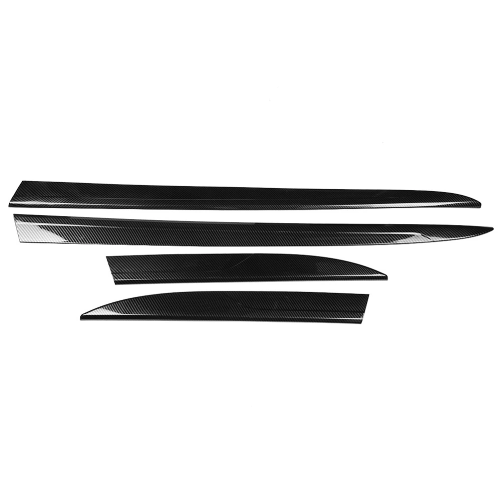 BuyWeek 4Pcs Carbon Fiber Style Car Side Door Molding Sill Trim Strip for Hyundai Lafesta 2018-2019