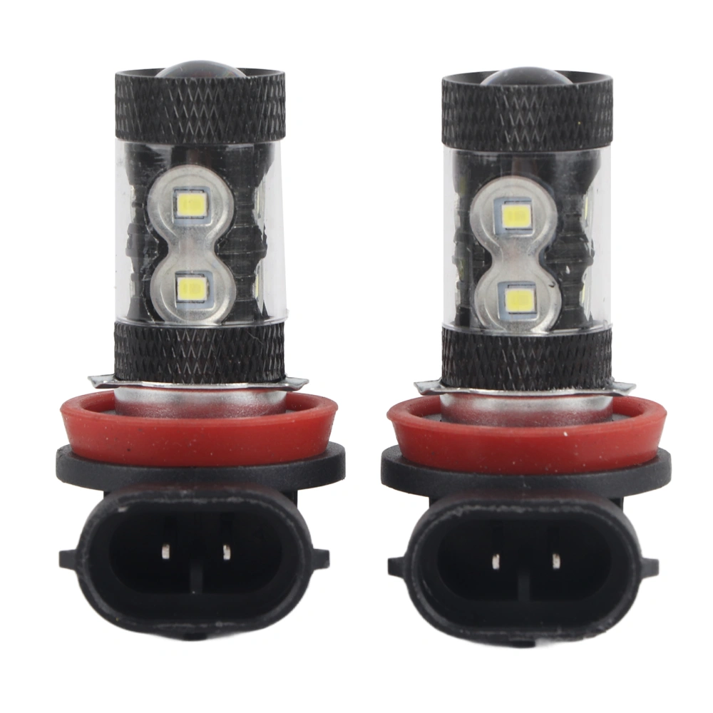 BuyWeek 2 pcs H8 H11 12V-24V 50W Car High Power Bright LED Fog Daytime Light Bulbs