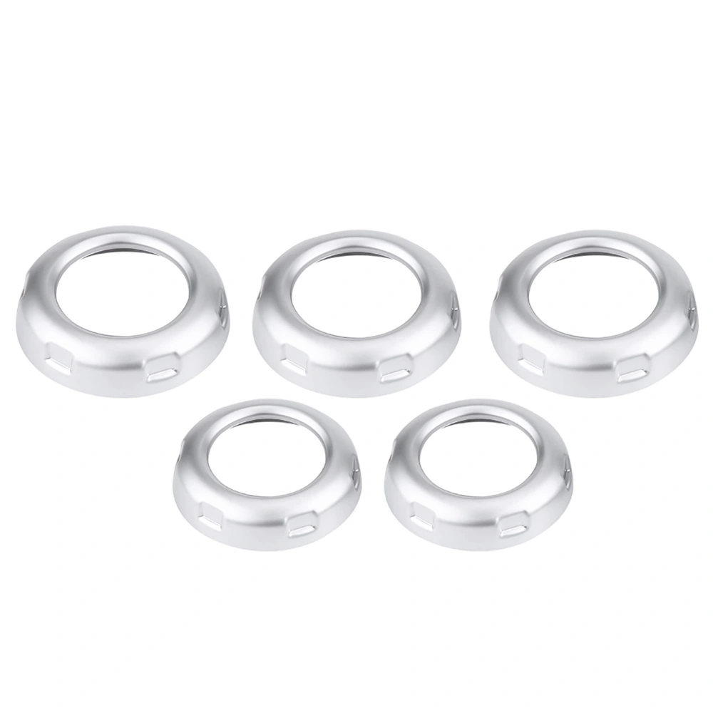 5Pcs Car Volume &amp; Air Conditioning Knobs Button Trim Cover for Land Rover Discovery 4 LR4 0916