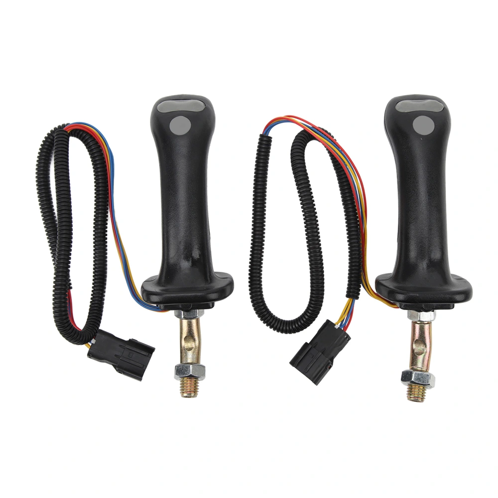 2Pcs 3 Button Excavator Joystick Handles 6 Pin Aluminum Alloy for Doosan DH DX150 215 225 300 370‑9C