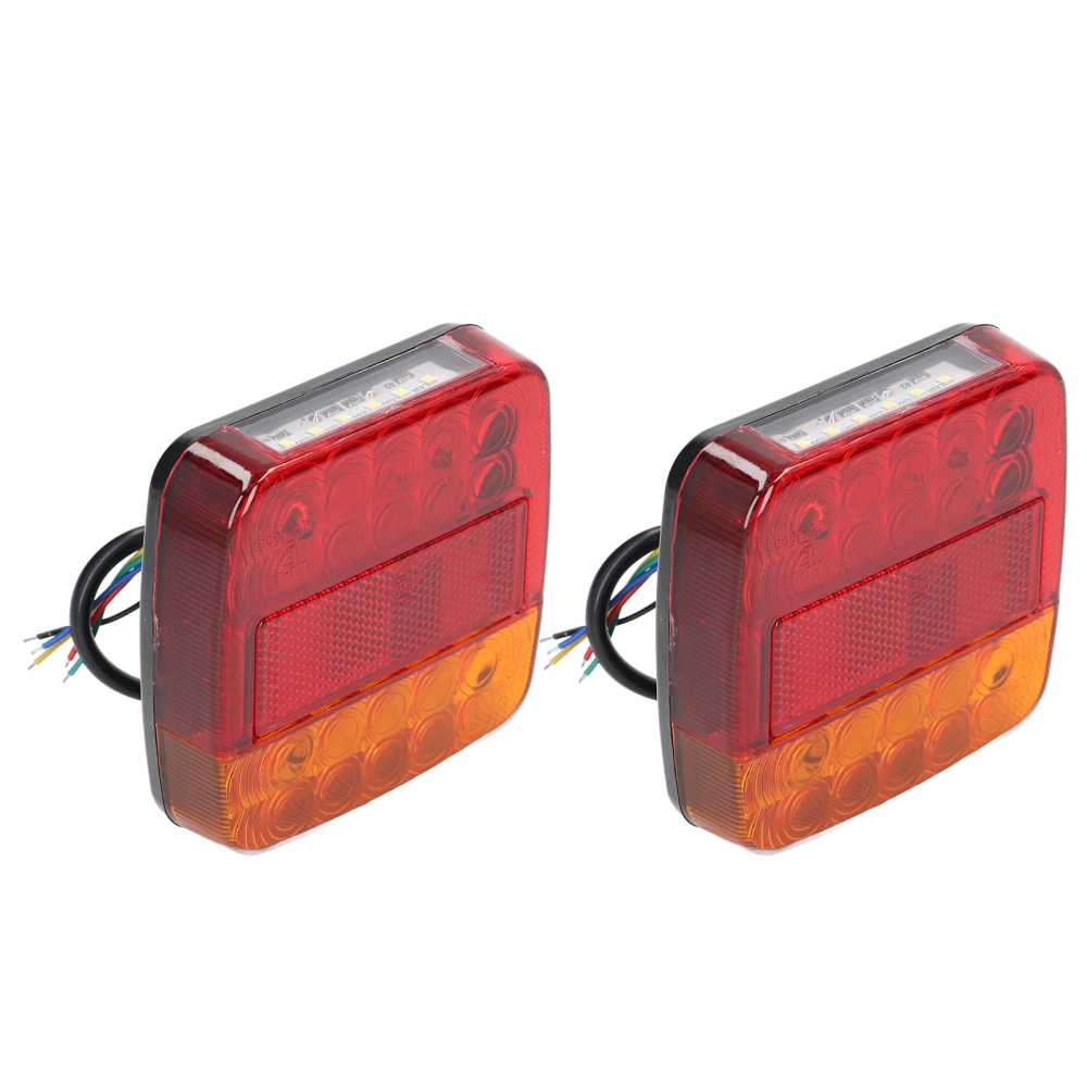 2pcs LED Taillights 12V Shock Resistant Rear Turn Signal Lamp Universal for Truck Trailer