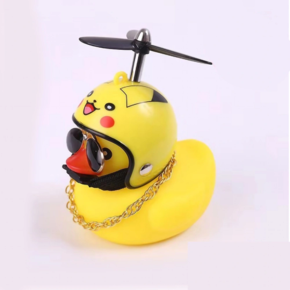 Car Duck Toy Cool Yellow Rubber Decoration Ornaments for Dashboard Rearview Mirror Cars RoofNo.5