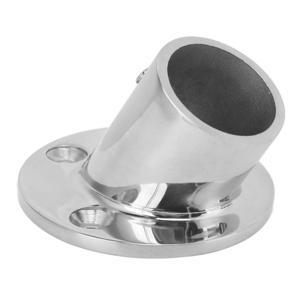 32mm/1.26in Round Hand Rail Base 60 Degree Fitting Stainless Steel Marine Hardware for Boats Yachts