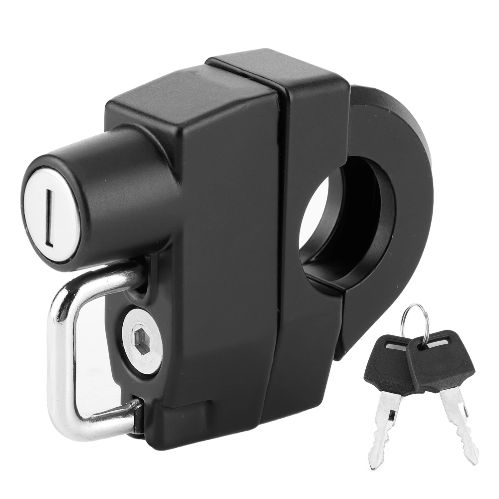 Universal Motorcycle Helmet Lock AntiTheft with Keys Riding Accessory for 0.9in Handlebar