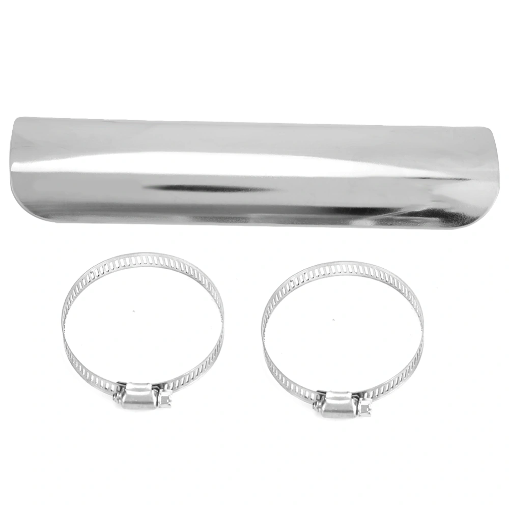 Exhaust Pipe Heat Shield Chrome Plate for Universal Motorcycle 50-70mm/2.0-2.76in