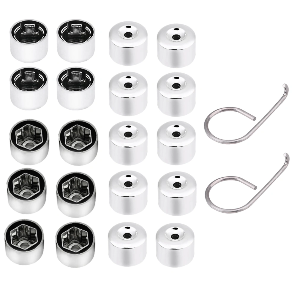 20pcs 17mm Chrome Wheel Looking Nut Bolt Cap Cover for Passat Golf Bora