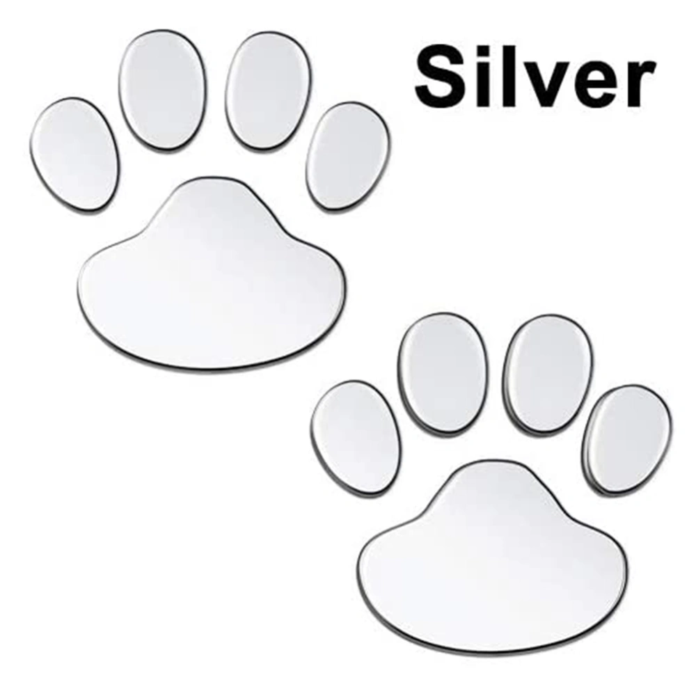 2Pcs/Set Car Sticker Cool Design Paw 3D Animal Dog Foot Prints Footprint Decal Car Stickers