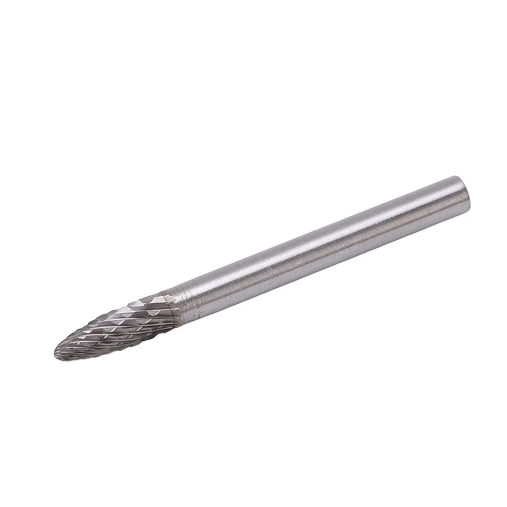 Double Cut Carbide Burr Rotary File Taper Shape High Hardness for Aviation Automobile Ship