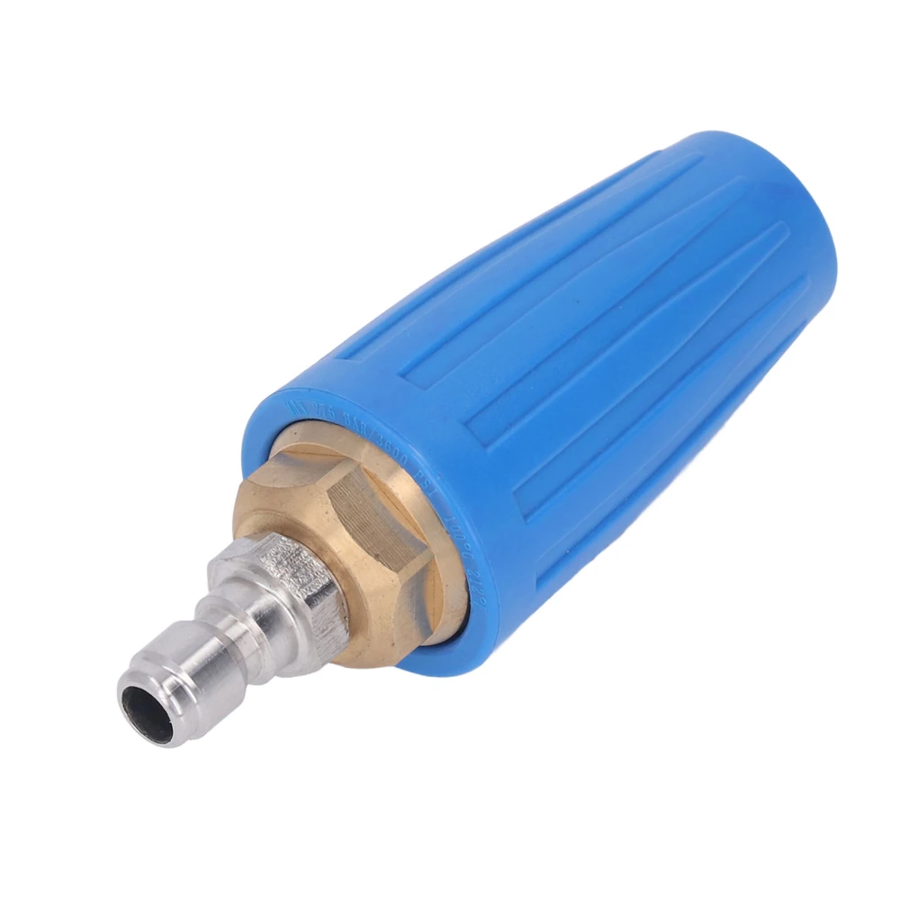 1/4in High Pressure Washer Turbo Nozzle 3600PSI 3.0 GPM Rotating Spray Tip Quick Connection Cleaning Tool