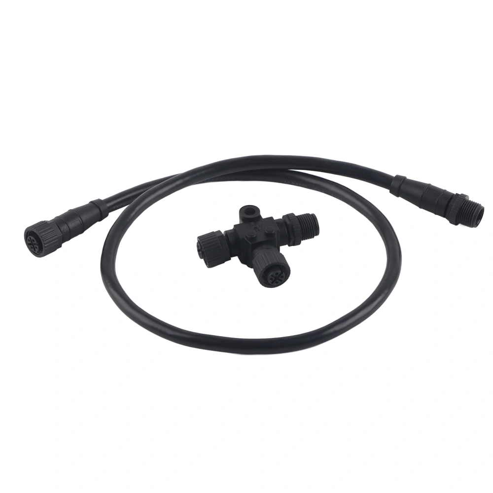 For NMEA 2000 Drop Backbone Cable with T‑Connector 5 Pin Waterproof M12 0.5m for Garmin Networks