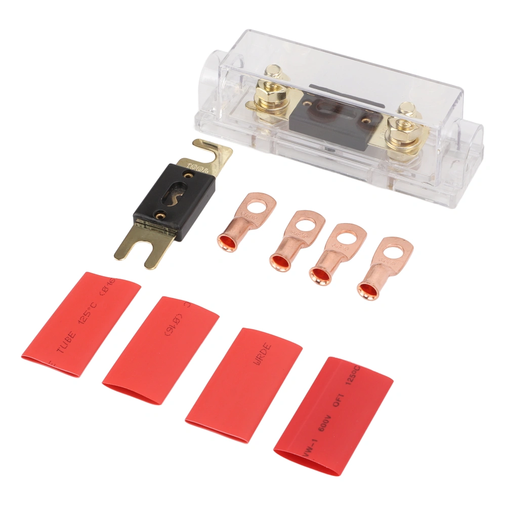 100/300A ANL Fuse Holder Set with Copper Terminal Lugs Insulators 0/4/8 Gauge for Car Audio Amplifier