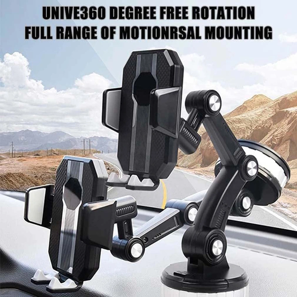 Super Adsorption Phone Holder Rotatable Car Cell Phone Holder for Car Skylight Dashboard Windshield Hands Free Clip Cell Phone Holder