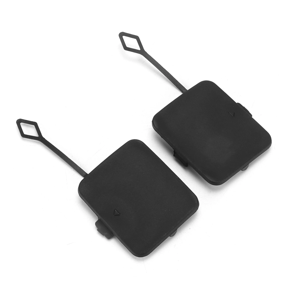 2pcs Rear Bumper Tow Hook Cover Cap 51127272415 ABS Black Replacement for X3 F25 2011‑2014