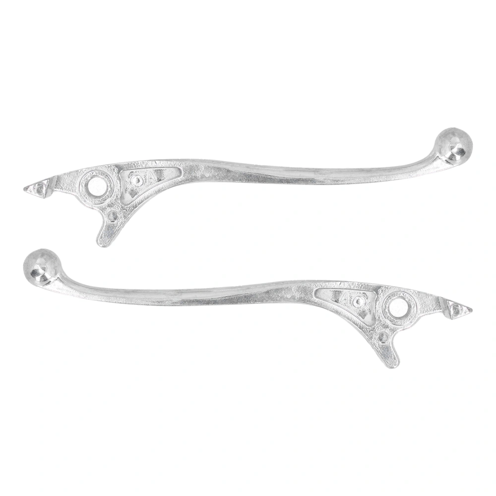 Pair of Brake Handles Levers 0.3in Mounting Hole Aluminum Alloy Universal Accessory for Scooter Silver