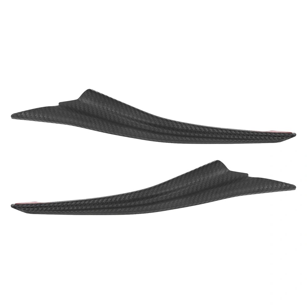 2PCS Bumper Fin Splitter Carbon Fiber Styling Rubber Spoiler Universal Car Modification Body Parts