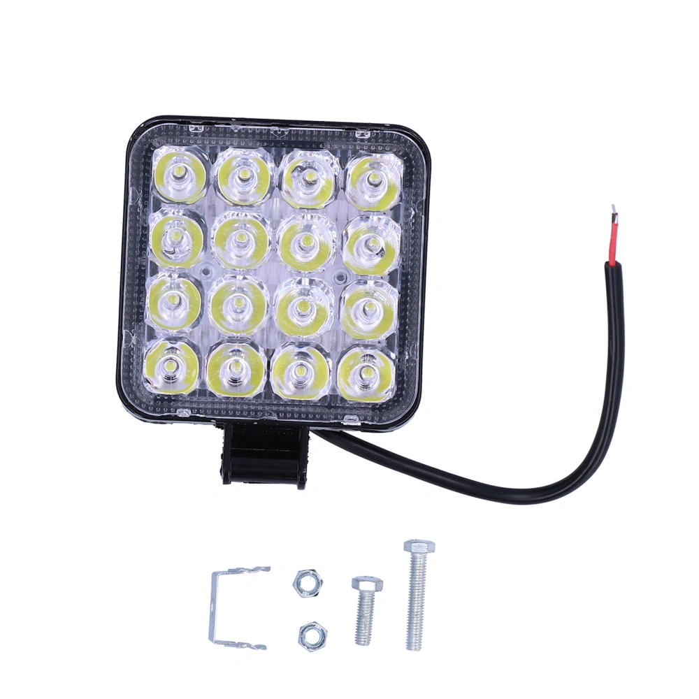 BuyWeek 16LED Work Light 48W IP68 Waterproof Tetragonum Universal Modification for Auto Motorcycle