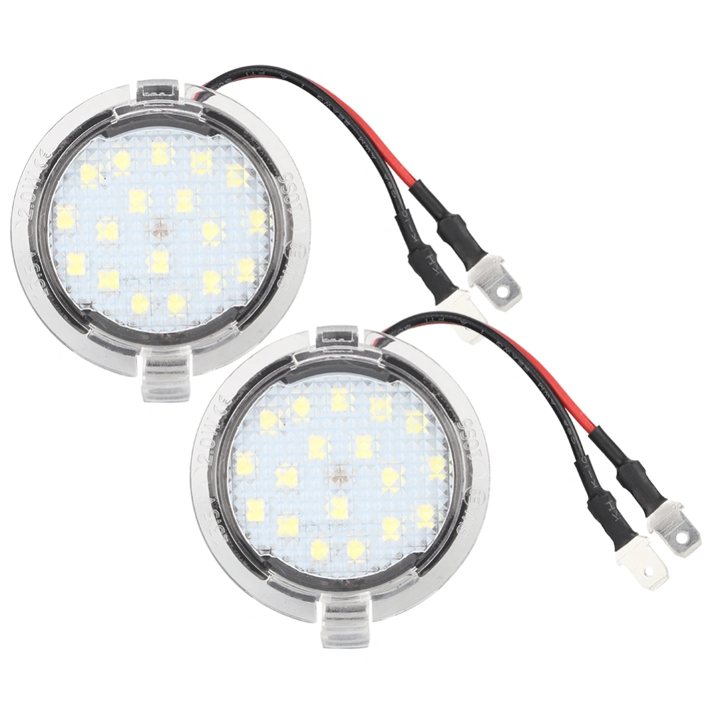 1 Pair White LED Bright Car Rear View Mirror Puddle Lights Fit for Ford Mustang Mondeo Mk5